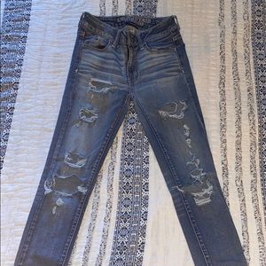 American Eagle super super stretch Jegging Ripped